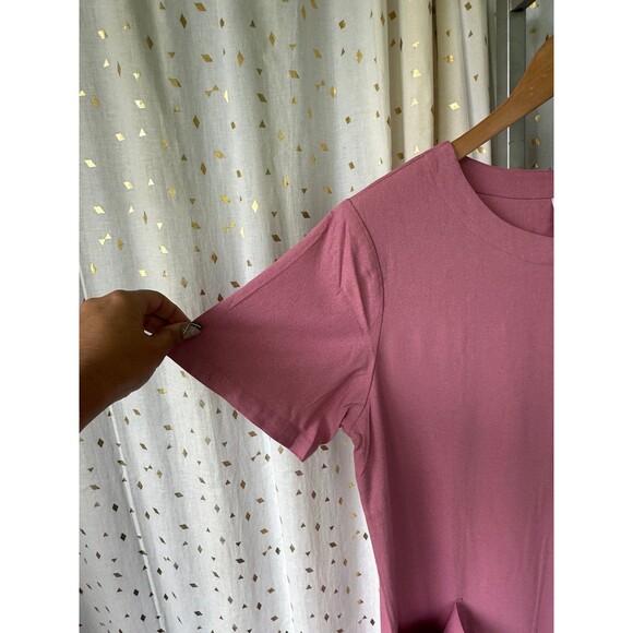 Two Hearts NWT Women's 100% Raw Silk Longline Lagenlook Midi Pockets Dress M - Picture 3 of 6